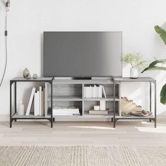 vidaXL Vidaxl - Mueble De Tv Madera De Ingenier&iacute;a Gris Sonoma 153x37x50 Cm