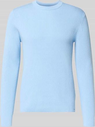 Lindbergh Lindbergh Relaxed Fit Strickpullover mit Rundhalsausschnitt in Hellblau, Gr&ouml;&szlig;e XXL