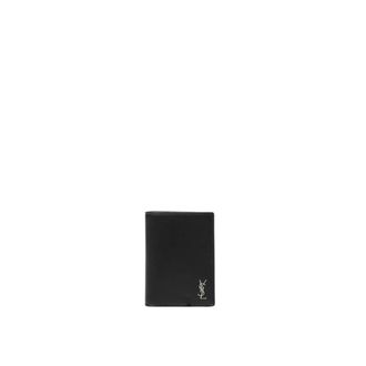 Saint Laurent Accessoires, Heren, Zwart, ONE Size, Leer, Leren Bifold Portemonnee