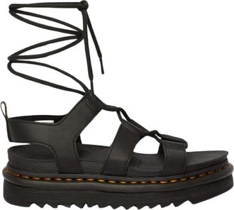 Dr. Martens Hydro Lace Up Gladiator Sandalen - Dames - Sandalen - Zwart - 40 EU - Leer - Schoenen