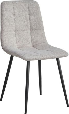 Stylife Stuhl, Schwarz, Taupe, Metall, Textil, konisch, 45x86.5x55 cm, Esszimmer, St&uuml;hle, Polsterst&uuml;hle