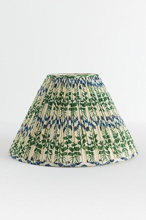 Anthropologie Ruched Empire Printed Lamp Shade