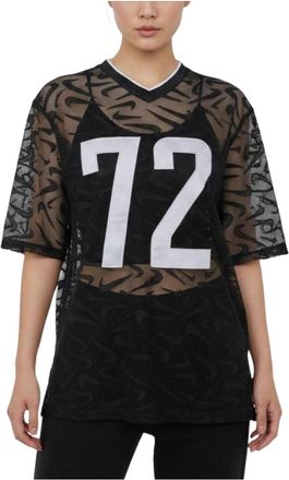 Nike (WMNS) Nike Sportswear Chill Lace Oversized Jersey Asia Sizing Black White IM8388-010