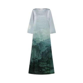 Pierre-Louis Mascia Maxi Dresses, female, Green, Size: XS Adastrgum Dress