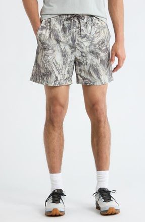 Zella 7-Inch Outdoor Nylon Training Shorts in Grey Granite Abstract at Nordstrom, Size Xx-Large