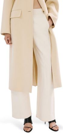 Mango Elastic Waist Cotton Pants in Pastel Yellow at Nordstrom, Size X-Small