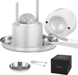 OEM Eisw&uuml;rfelbereiter Eisw&uuml;rfelformen Satz 60 Mm, Eisw&uuml;rfelform Eiskugelform Mit Eiszange & Tropfschale, Alu Strapazierf&auml;hige Eisw&uuml;rfelformen Eisw&uuml;rfelbeh