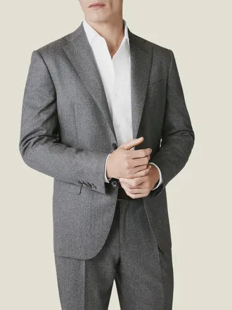 Luca Faloni Light Grey Wool Classic Blazer