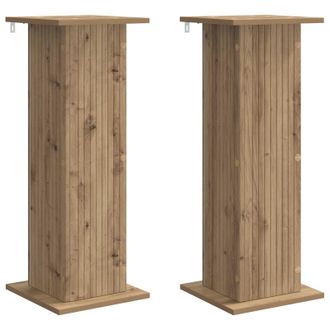 vidaXL Soporte De Plantas 2 Pcs Roble Artesanal 30,5 X 30 X 80,5 Cm Vidaxl