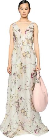 Genny Maxi jurken - Dames - Maxi kleedjes - Veelkleurig - L - Kleedjes