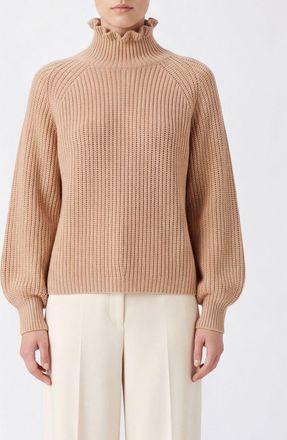 Max Mara Dolcevita in lana e cashmere con maniche a palloncino