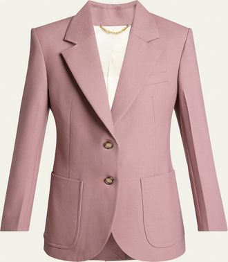 Victoria Beckham Patch Pocket Wool-Blend Jacket