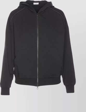 Brunello Cucinelli hooded zip sweatshirt kangaroo pocket