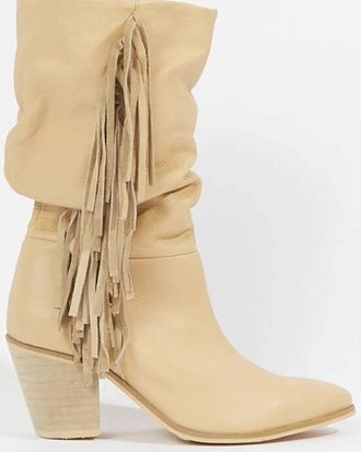 Matisse Footwear Womens Mid-Calf Western Inspired Boots In Natural