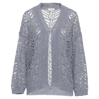 PANICALE Cardigans, female, Blue, Size: XS Panicale Sweaters Blue