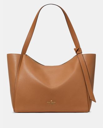 Kate Spade New York Womens Knott Tote Bag - Brown Leather - One Size