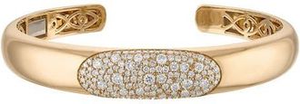 Eden Presley Glitter Diamond Cuff Bracelet in Yellow Gold Diamond at Nordstrom, Size Medium