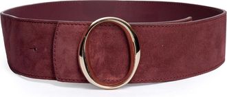 Orciani Peach Double Belt In Leather And Suede
