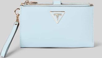 Guess Portemonnaie in Leder-Optik Modell Laurel in Hellblau, Gr&ouml;&szlig;e 1
