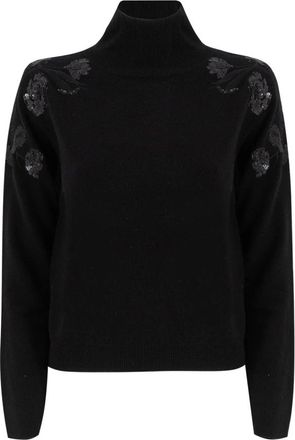 Ermanno Scervino Turtleneck met lange mouwen - Dames - Coltruien - Zwart - S - Truien & Vesten