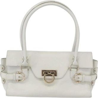 Ferragamo Pre-owned Handbags, female, White, Size: ONE SIZE Pre-owned Shoulder Bag