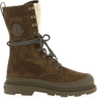 Moncler Brown Lace Up Vera High Boots