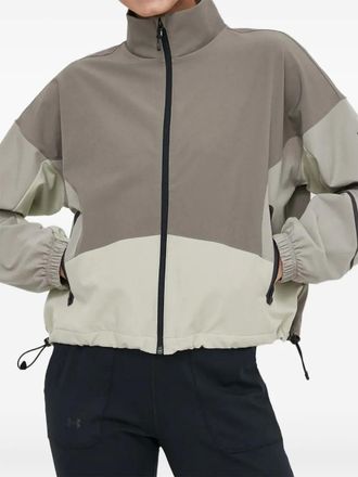 Under Armour Unstoppable colourblock zip jacket - women - Polyester/Polyester/Elastane - L - Brown