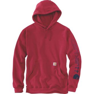 Carhartt Work in Progress Iconic K288 Hoodie Mens Red Graphic Kangaroo Pocket Long Sleeve JAX1752