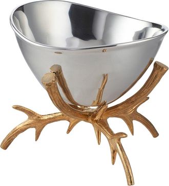 Lunares Staghorn Pedestal Bowl in Silver at Nordstrom