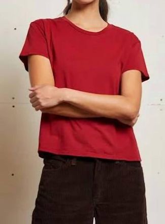 perfectwhitetee Harley Short Sleeve Boxy Crew Tee In Maple