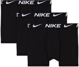 Nike Big Kids Dri-FIT Solid Boxer Briefs (3-Pack) in Black | 9N0844-023