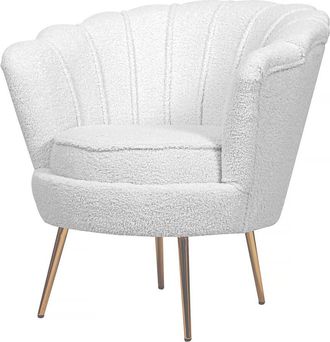 Habitat et Jardin Habitat Et Jardin - Sill&oacute;n De Terciopelo floria - 75 X 68 X 77,5 Cm - Blanco