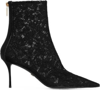 Dolce & Gabbana Schoenen, Dames, Zwart, 40 EU, Leer, Cardinal New Shape Boot