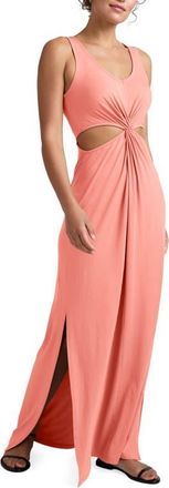 Beyond Yoga Around The World Cutout Detail Maxi Dress in Dreamsicle at Nordstrom, Size X-Large