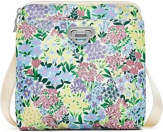 Baggallini Coastal Flip Lock Mini Crossbody Cross Body Womens Handbags Meadow Print, Nylon