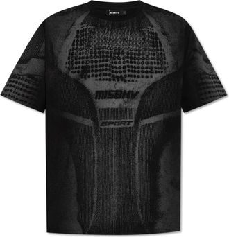 Misbhv T-shirt met een patroon - Heren - T-shirts - Zwart - XS - Katoen - Tops