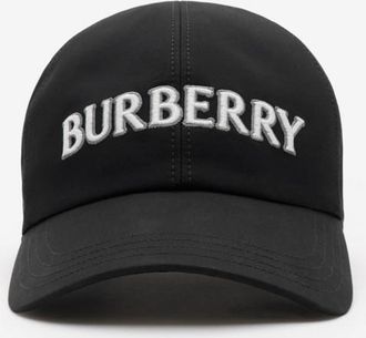 Burberry Logo Gabardine Baseball Cap