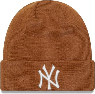 New Era New York Yankees MLB League Essential Brown Cuff Knit Beanie - One-Size