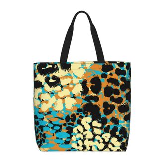 Generic Women Handbag Mix Animal Prints Pattern Women Tote Bag Casual Reusable Ladies Purse, For Christmas, Work, Swim, Daily, School