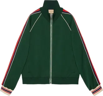 Gucci GG Jacquard Jersey Zip Jacket Green 662270-XJDE9-3754