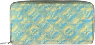 Louis Vuitton Pre-owned Long wallet (bi-fold) - Dames - Vintage Accessoires - Groen - ONE Size - Leer - Vintage