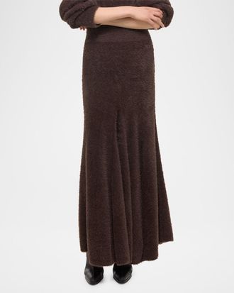 Helmut Lang Fuzzy Eyelash Maxi Skirt