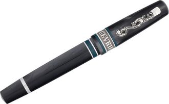 Gevril Group Unisex Black Fountain Pen - Silver
