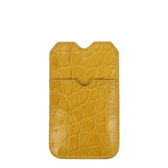 Burberry Damens Leder-Handyh&uuml;lle Gelb/Senf