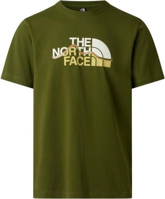 The North Face Mountain Line Short Sleeve Tee T-Shirt f&uuml;r Herren | oliv