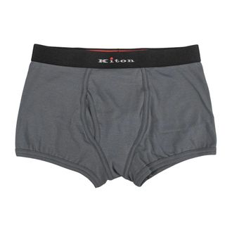 Kiton Bottoms, male, Gray, Size: 2XL Underwear Regular Solid 100% Fatto a mano