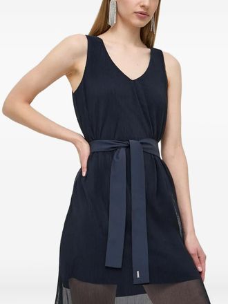 A|X Armani Exchange Abito smanicato con cintura - Blu