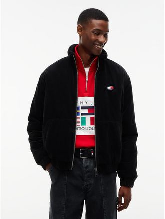 Tommy Hilfiger Mens Tommy Jeans Corduroy Zip Jacket - Black - XL