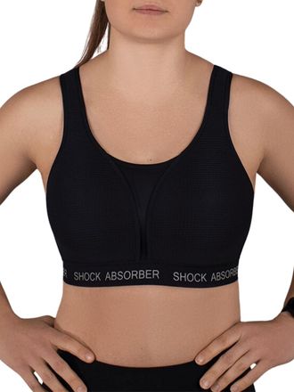 Shock Absorber Womens Ultimate Run Padded Sports Bra - Black polyamide - Size 38E