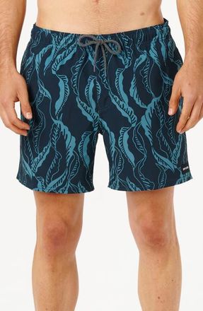 Rip Curl Sessions Volley Swim Trunks in Navy at Nordstrom, Size Medium